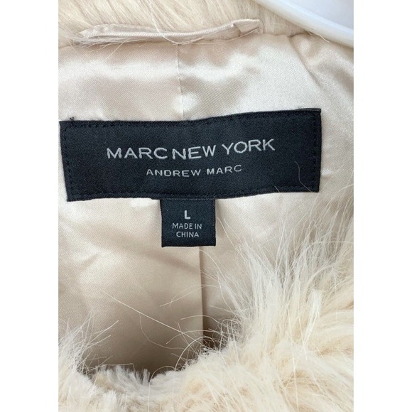 Andrew Marc New York Cream Faux Fur Jacket NWT - Picture 7 of 9